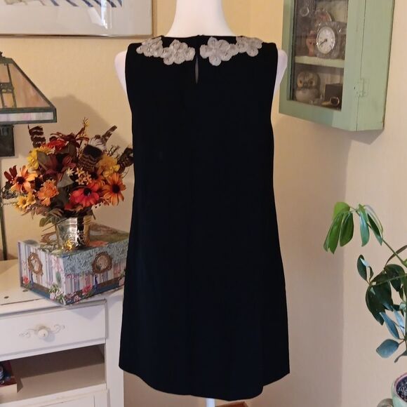 Tibi Black Embellished Dress. Whimsigoth. Embellished. Silk Embroiderey - Picture 6 of 14